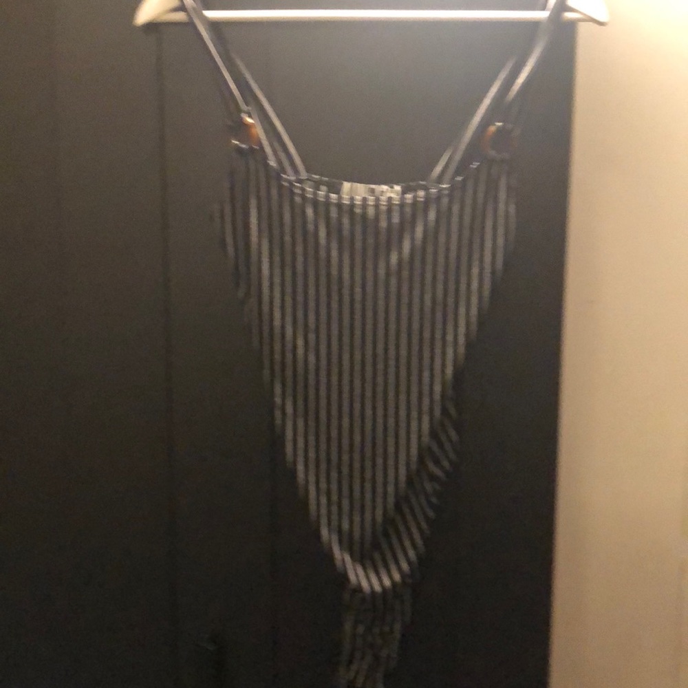 Striped body suit